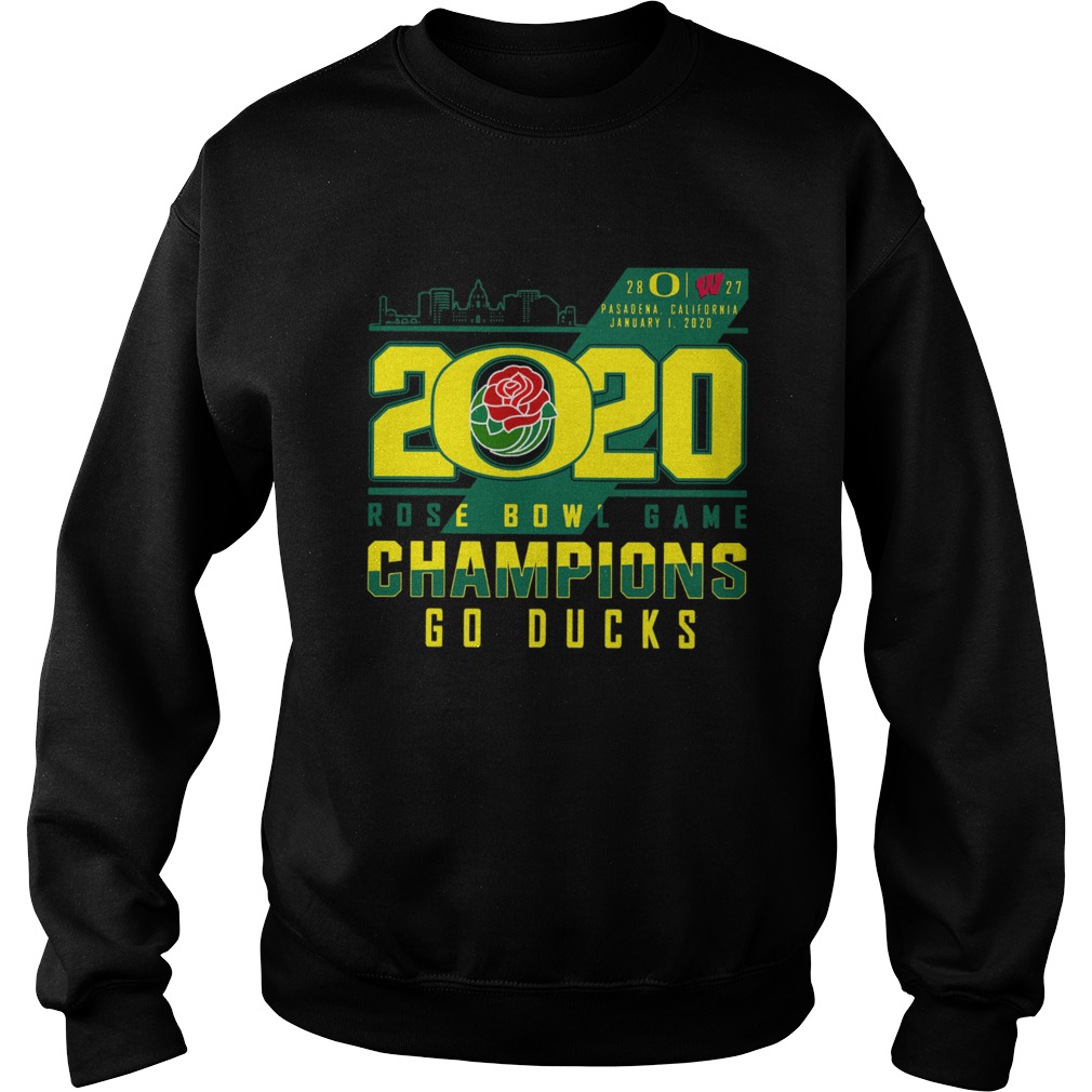 Oregon Ducks 2020 Rose Bowl Game Champions Go Ducks Sweatshirt