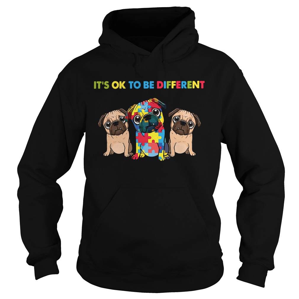 Pug Autism Its Ok To Be Different Hoodie