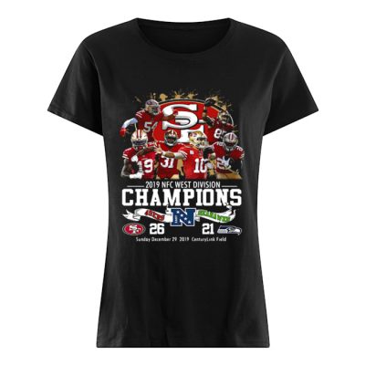 San Francisco 49ers 2019 NFc West Division Champions 49ers vs Seahawks ladies