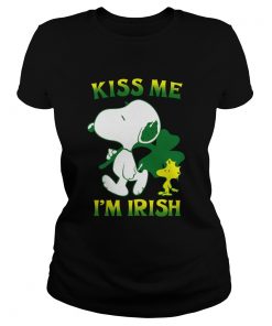 Snoopy And Woodstock Kiss Me Im Irish  Classic Ladies