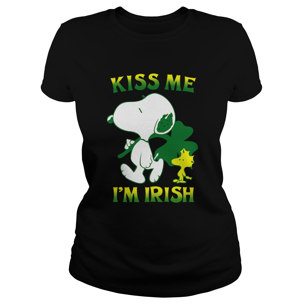 Snoopy And Woodstock Kiss Me Im Irish Classic Ladies