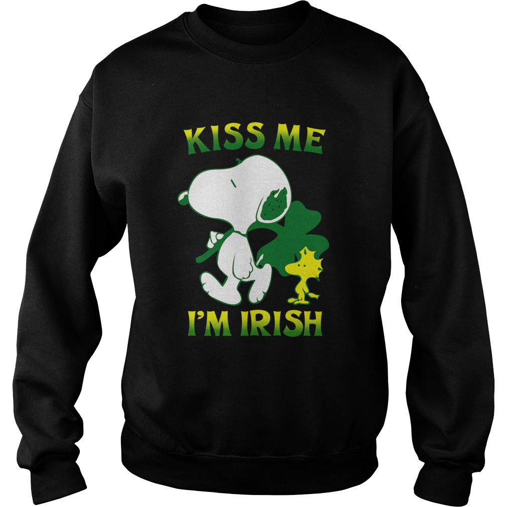 Snoopy And Woodstock Kiss Me Im Irish Sweatshirt