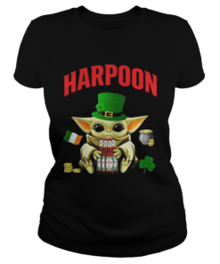 St Patricks Day Baby Yoda Hugging Celtic Ale Beer Harpoon  Classic Ladies