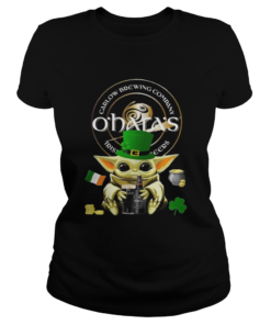 St Patricks Day Baby Yoda Hugging Oharas Irish Stout Beer  Classic Ladies