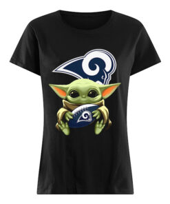 Star Wars Baby Yoda Hug Los Angeles Rams ladies