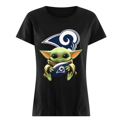 Star Wars Baby Yoda Hug Los Angeles Rams ladies