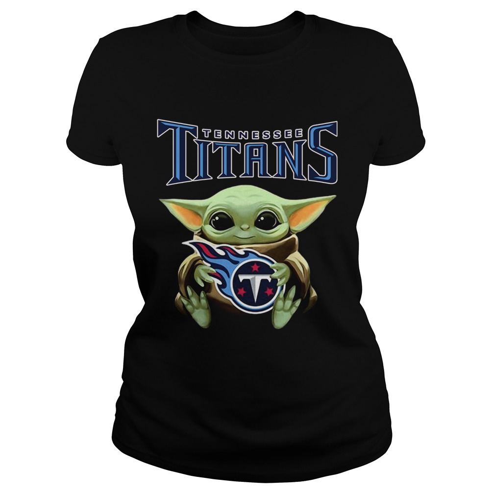 Star Wars Baby Yoda hug Tennessee Titans Classic Ladies