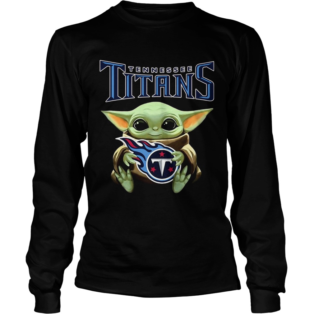 Star Wars Baby Yoda hug Tennessee Titans LongSleeve