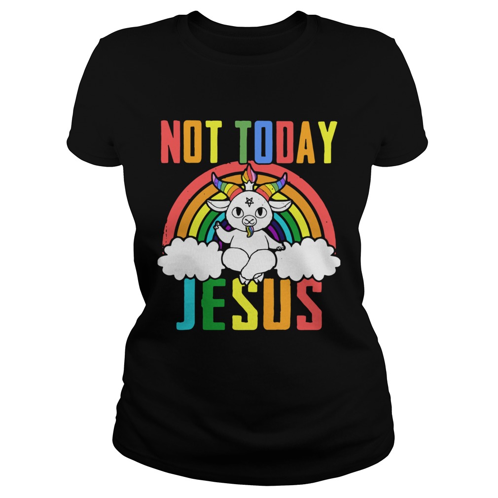 Unicorn Not Today Jesus Classic Ladies