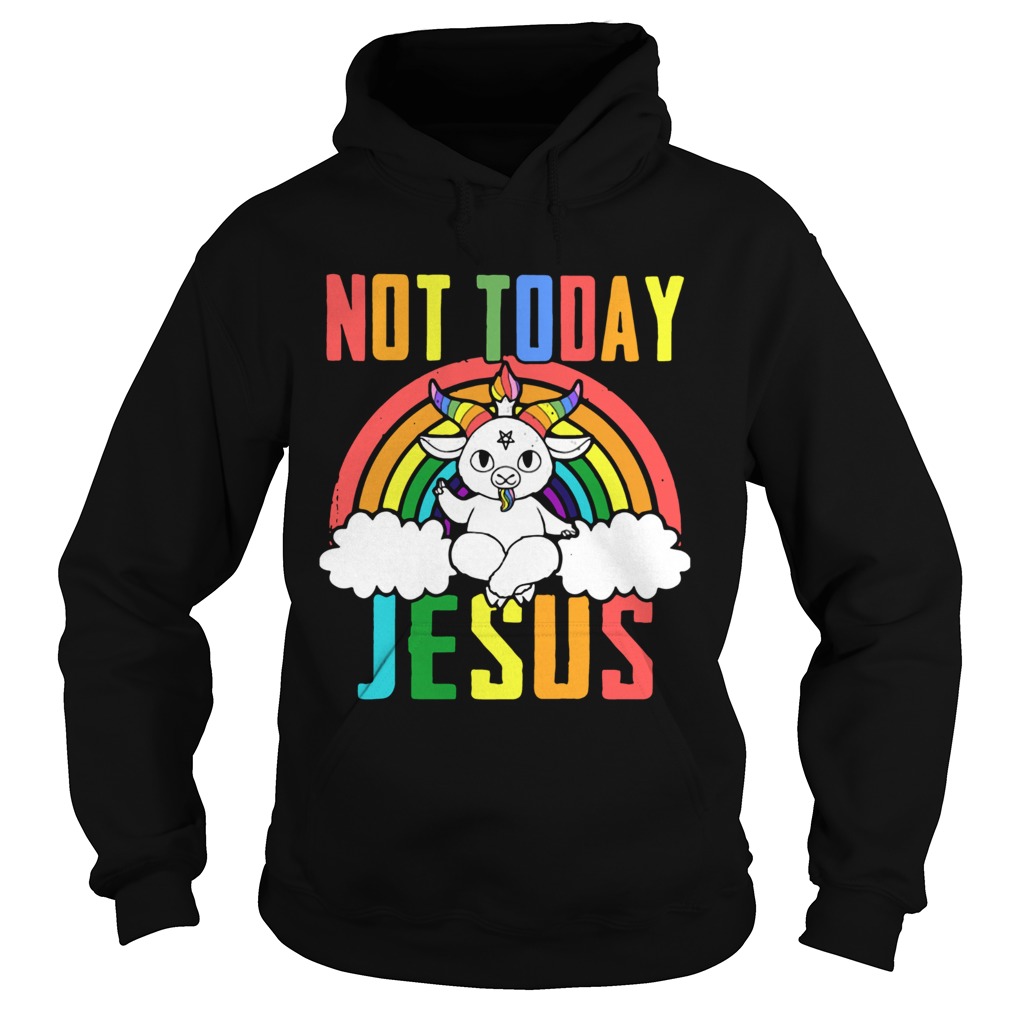 Unicorn Not Today Jesus Hoodie