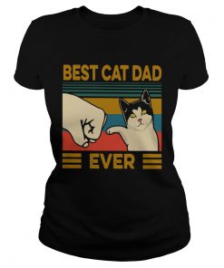 Vintage Best Cat Dad Ever  Classic Ladies