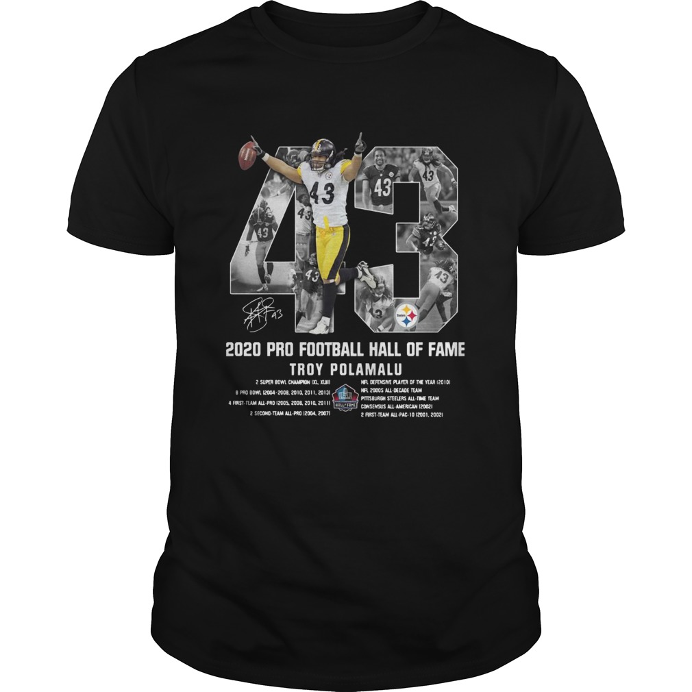 2020 Pro Football Hall Of Fame Troy Polamalu shirt