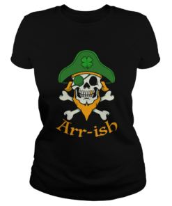 ARRish Funny Irish Pirate Clover Skull Cool St Patricks Day  Classic Ladies