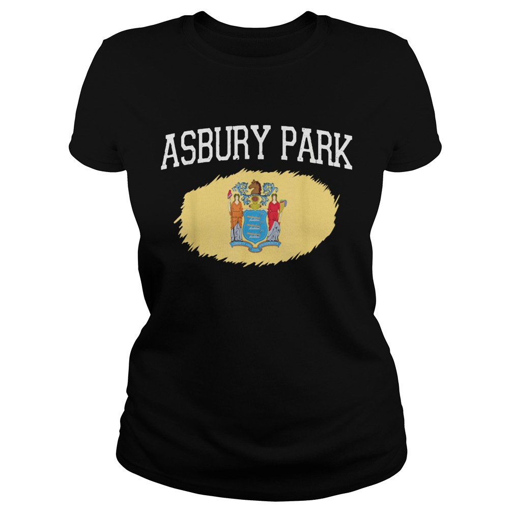 ASBURY PARK NJ NEW JERSEY Flag Vintage USA Sports Classic Ladies