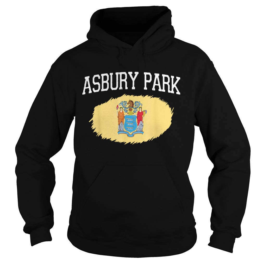 ASBURY PARK NJ NEW JERSEY Flag Vintage USA Sports Hoodie