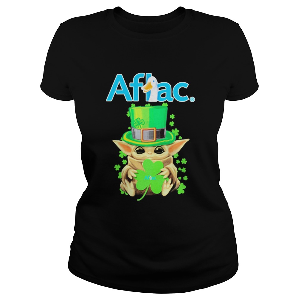 Aflac Baby Yoda stpatricks day Classic Ladies