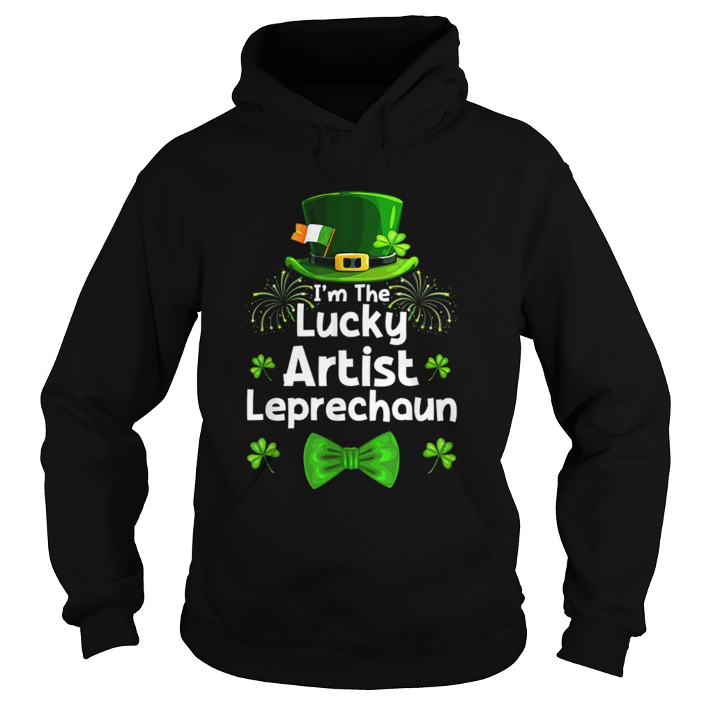 Artist Leprechaun St Patricks Day Art Teacher Painter Hoodie