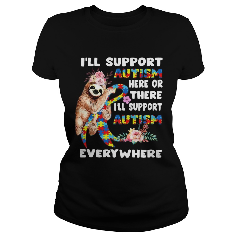 Autism Sloth Awareness Autistic Warrior Mom Parents Classic Ladies