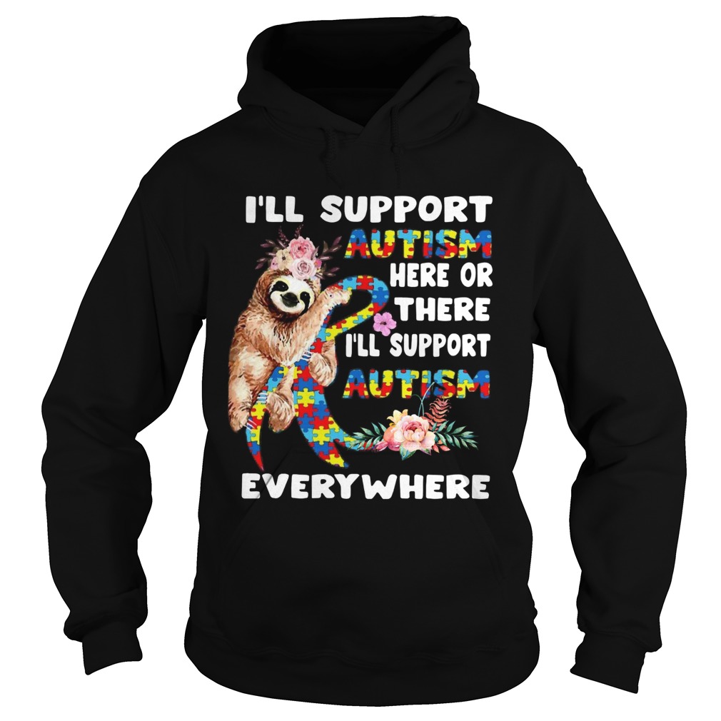 Autism Sloth Awareness Autistic Warrior Mom Parents Hoodie