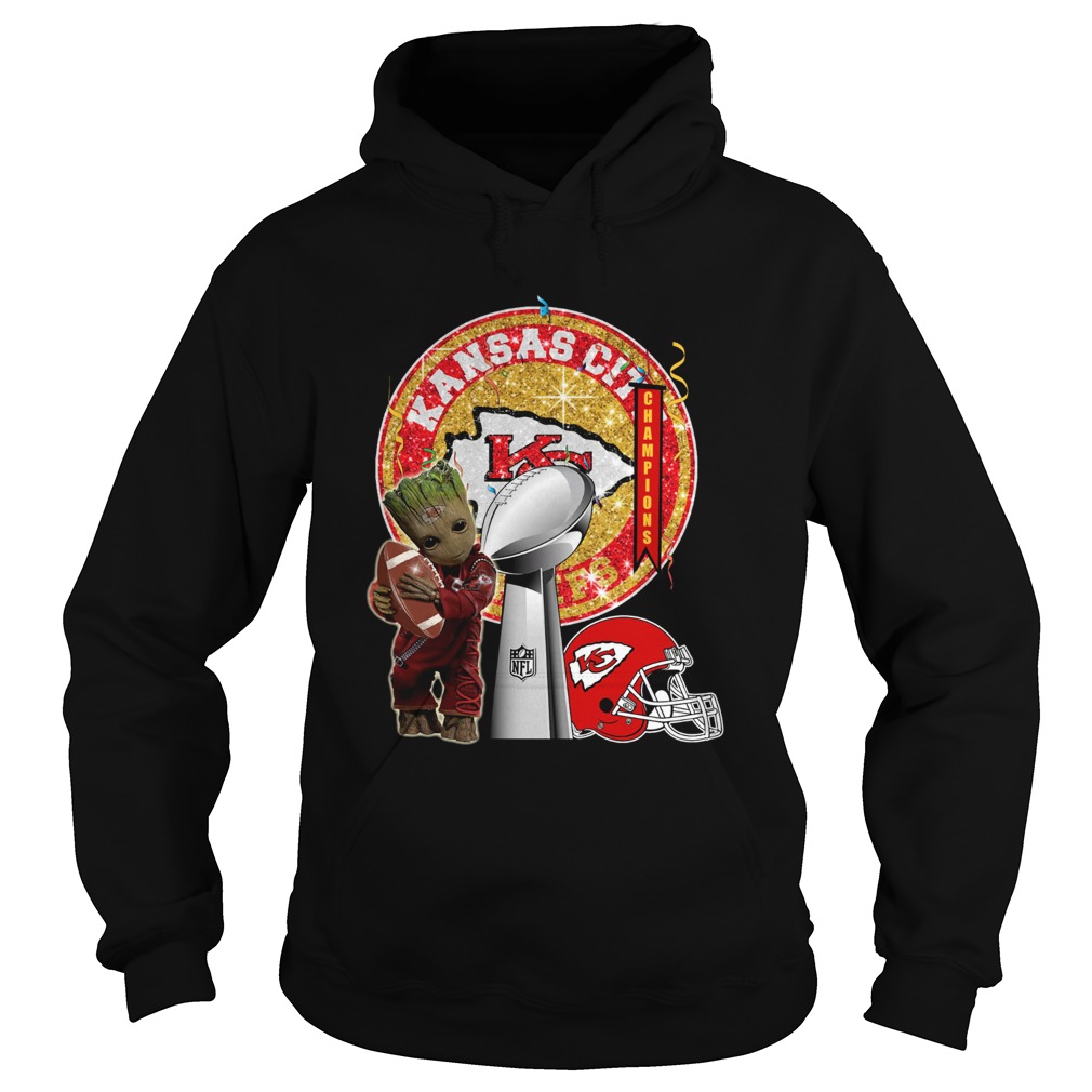 Baby Groot Kansas City Chiefs Super Bowl Champions Hoodie