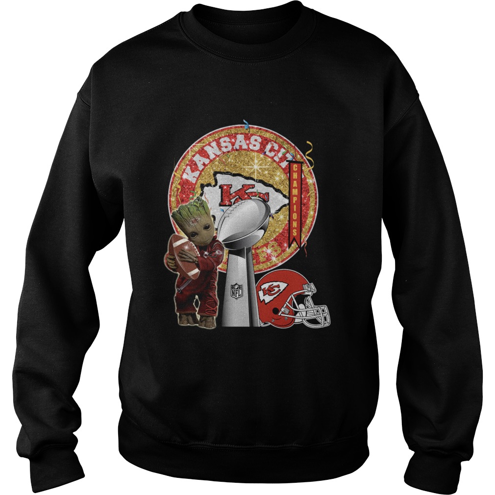 Baby Groot Kansas City Chiefs Super Bowl Champions Sweatshirt