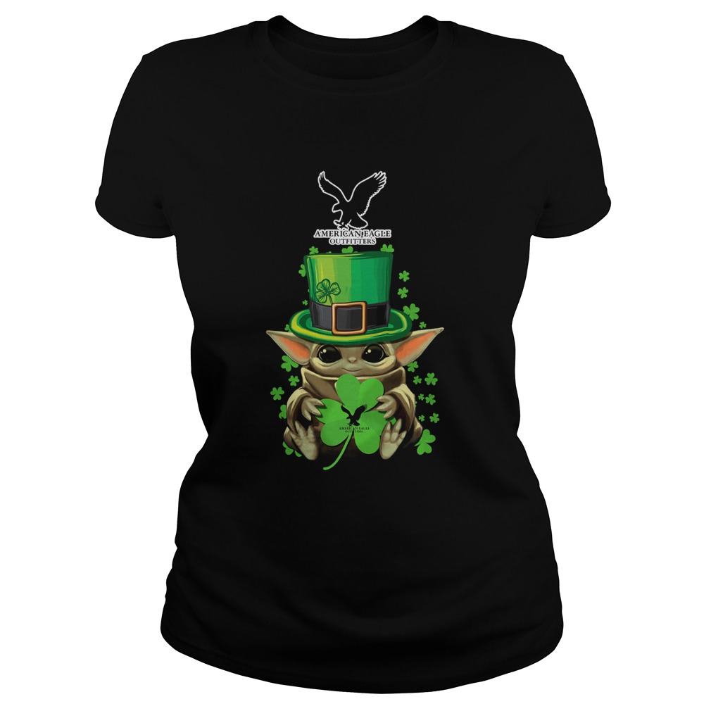 Baby Yoda American Eagle Outfitters Shamrock StPatricks Day Classic Ladies