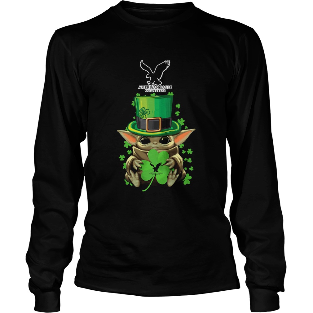 Baby Yoda American Eagle Outfitters Shamrock StPatricks Day LongSleeve