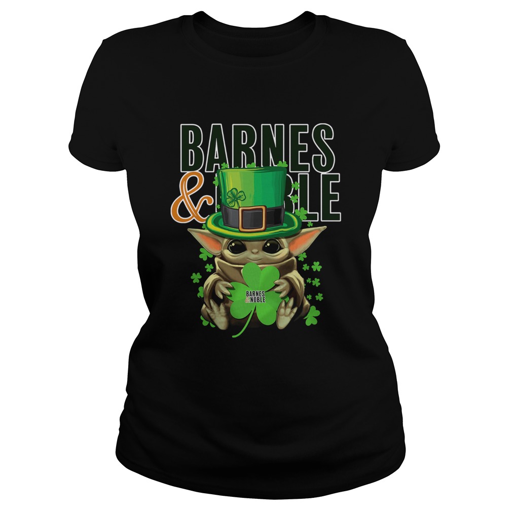 Baby Yoda Barnes And Noble Shamrock StPatricks Day Classic Ladies