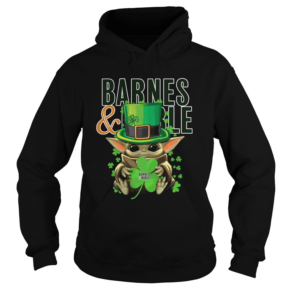 Baby Yoda Barnes And Noble Shamrock StPatricks Day Hoodie