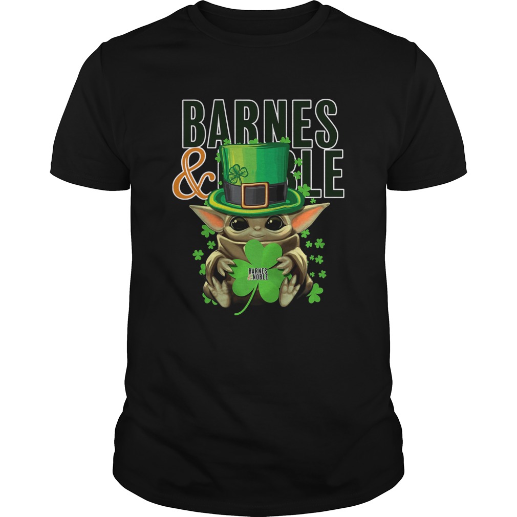 Baby Yoda Barnes And Noble Shamrock StPatricks Day shirt