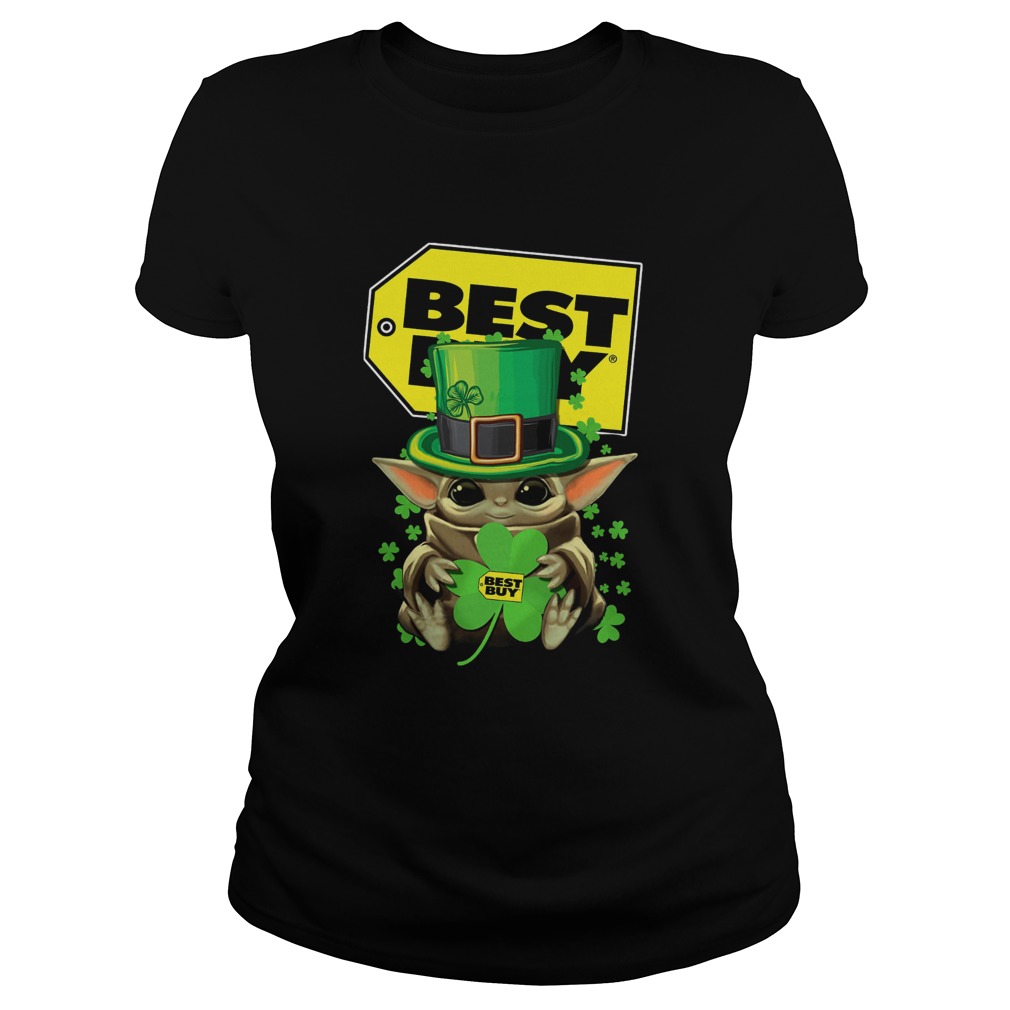 Baby Yoda Best Buy Shamrock StPatricks Day Classic Ladies