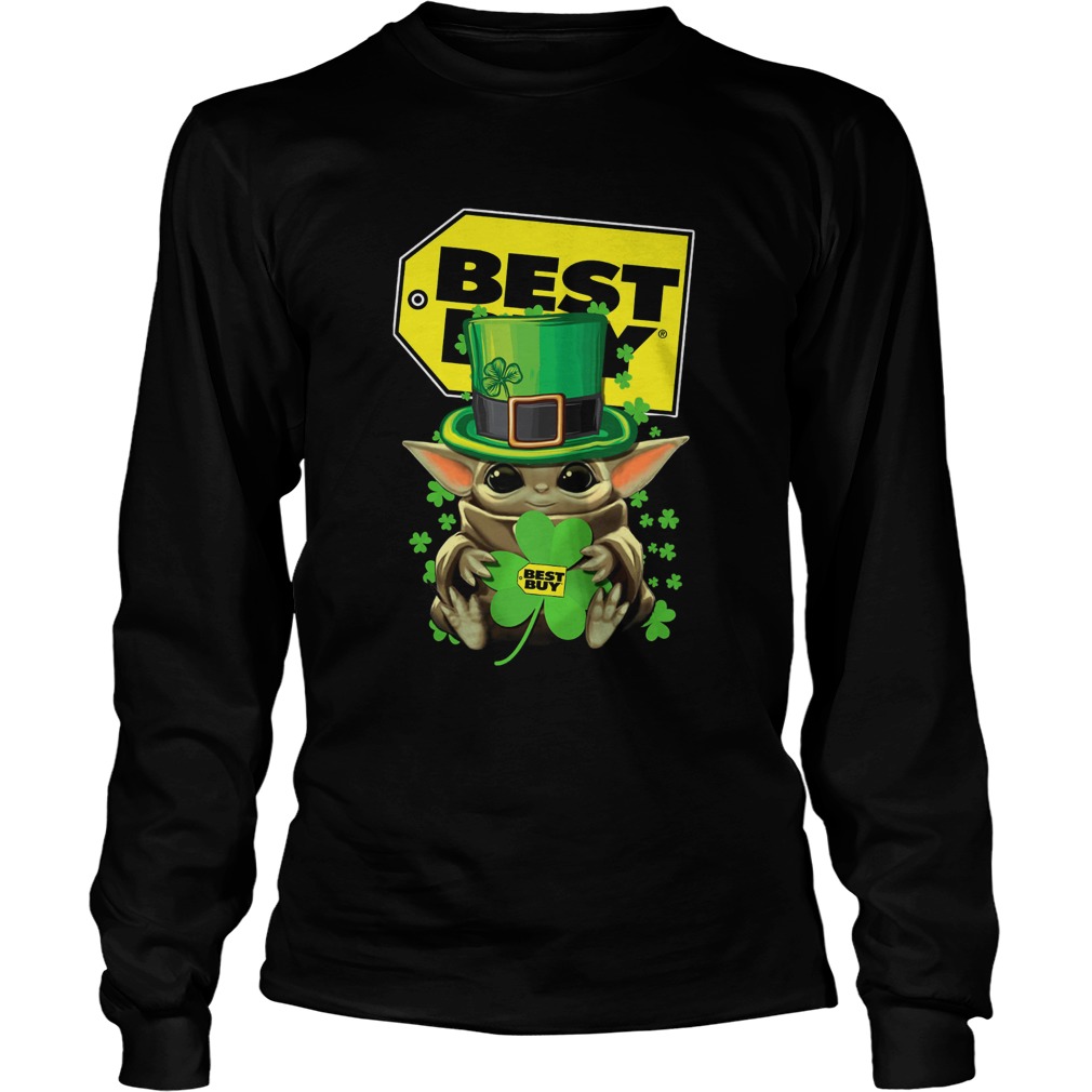 Baby Yoda Best Buy Shamrock StPatricks Day LongSleeve