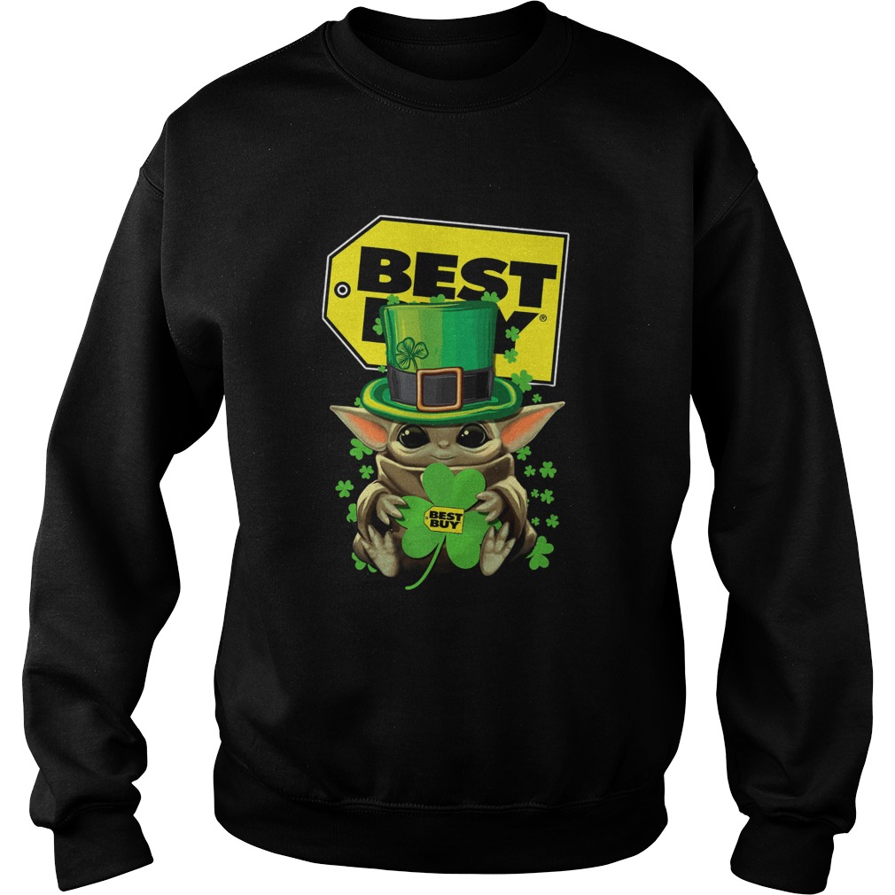 Baby Yoda Best Buy Shamrock StPatricks Day Sweatshirt