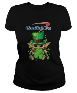 Baby Yoda Capital One Shamrock StPatricks Day  Classic Ladies