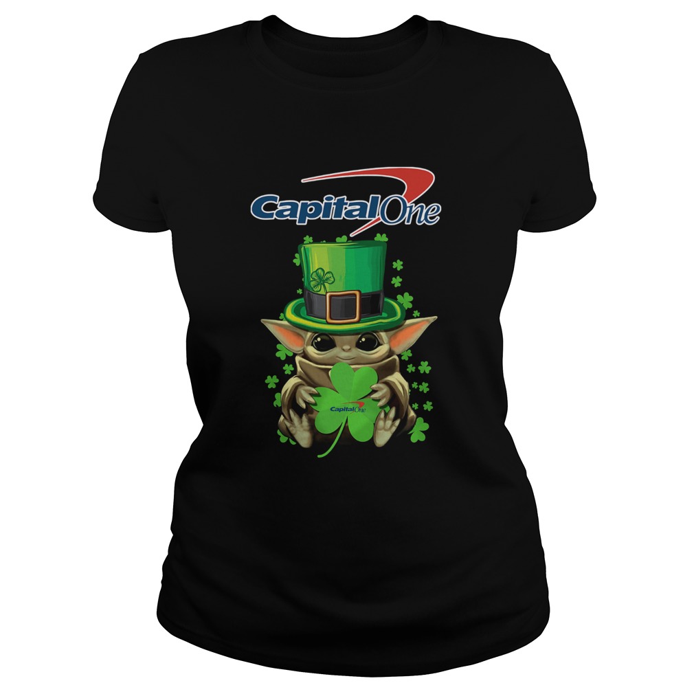 Baby Yoda Capital One Shamrock StPatricks Day Classic Ladies