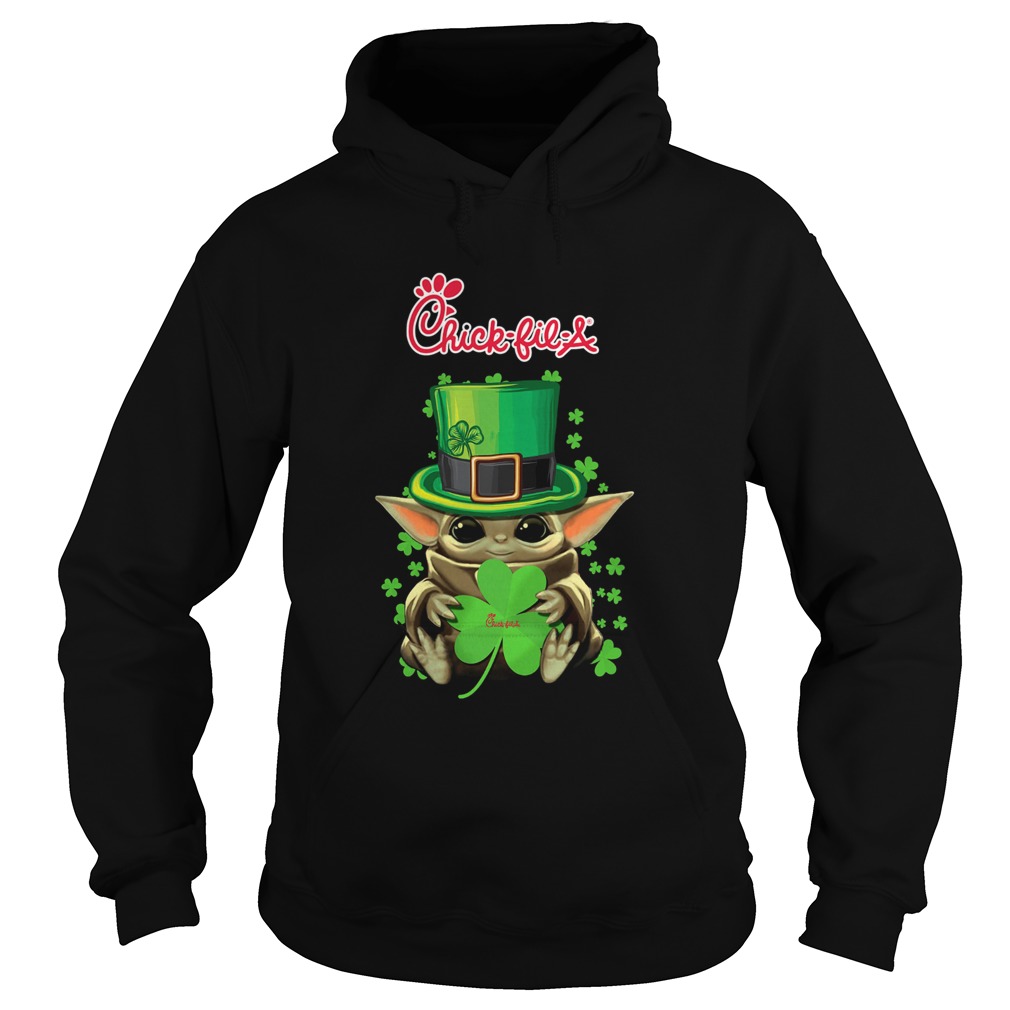 Baby Yoda ChickFilA Shamrock StPatricks Day Hoodie