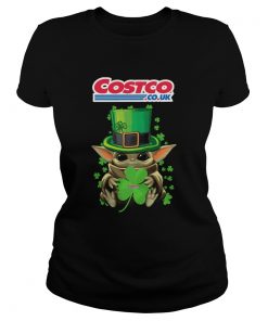 Baby Yoda Costo CoUk Shamrock StPatricks Day  Classic Ladies