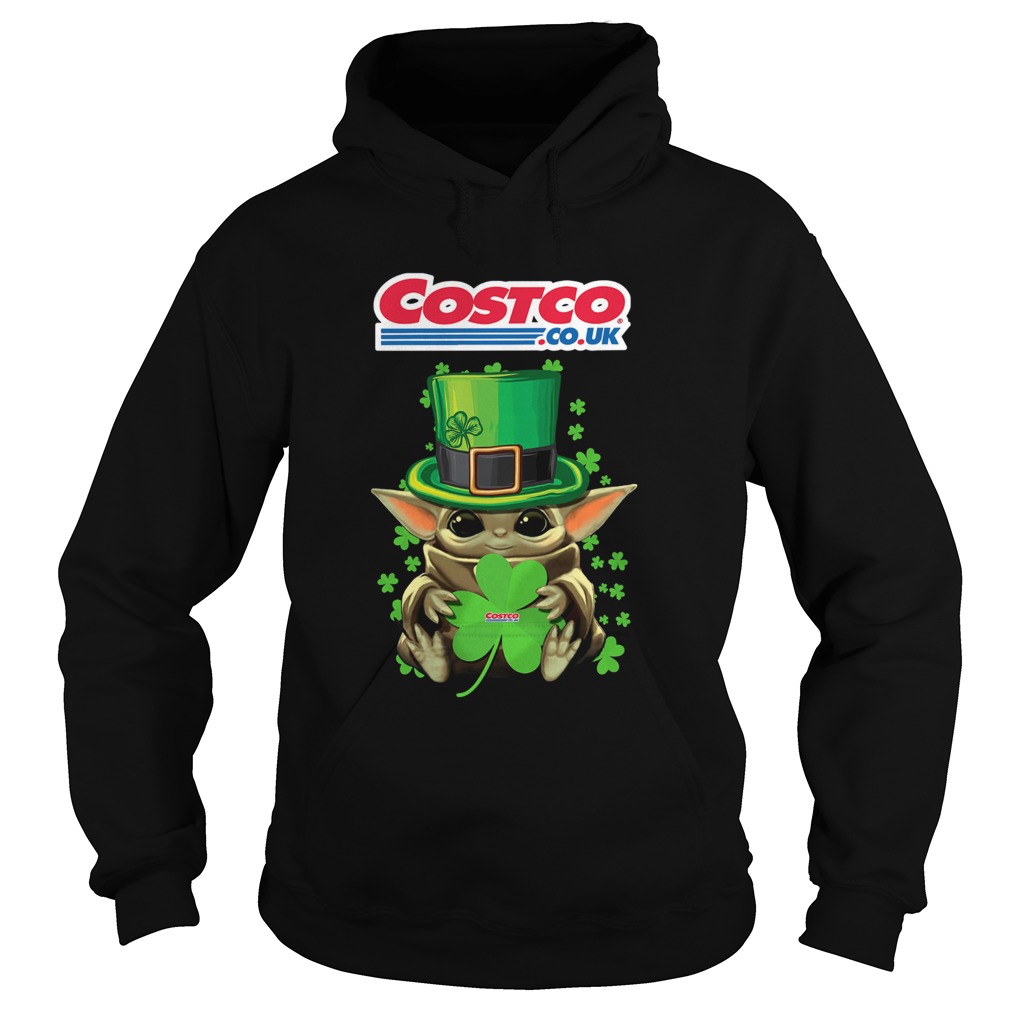 Baby Yoda Costo CoUk Shamrock StPatricks Day Hoodie