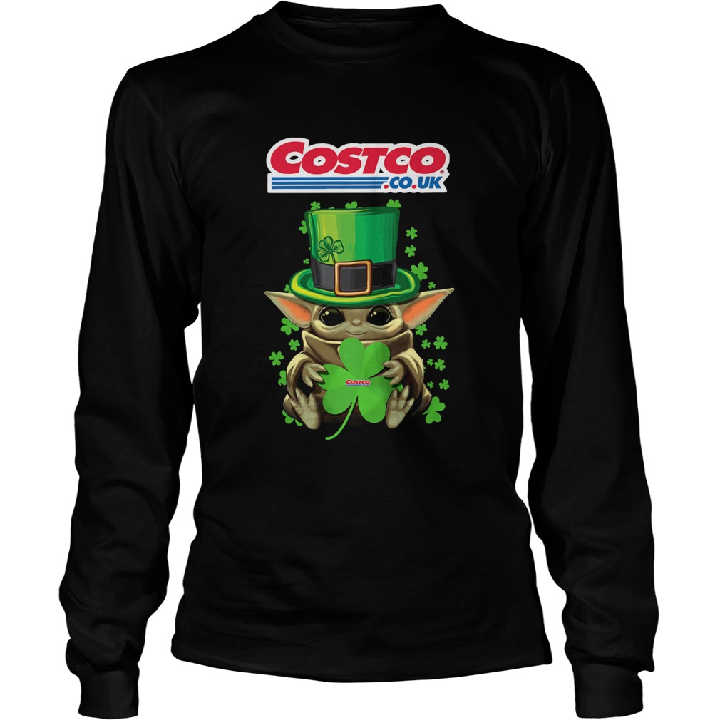 Baby Yoda Costo CoUk Shamrock StPatricks Day LongSleeve