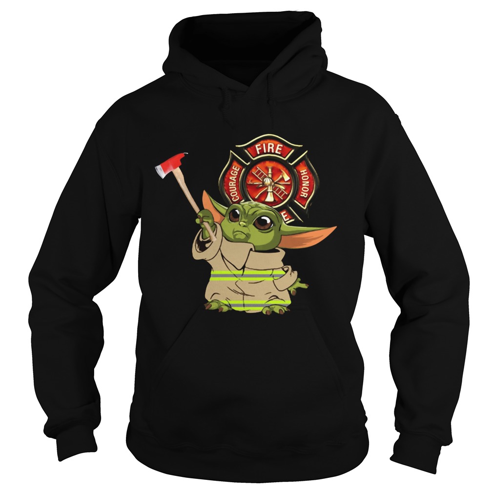 Baby Yoda Courage Fire Honor 2020 Hoodie