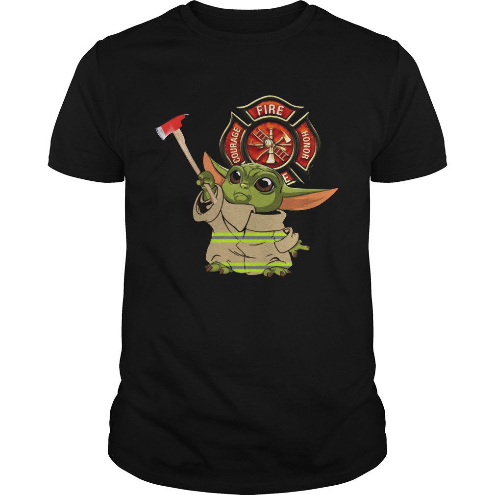 Baby Yoda Courage Fire Honor 2020 shirt