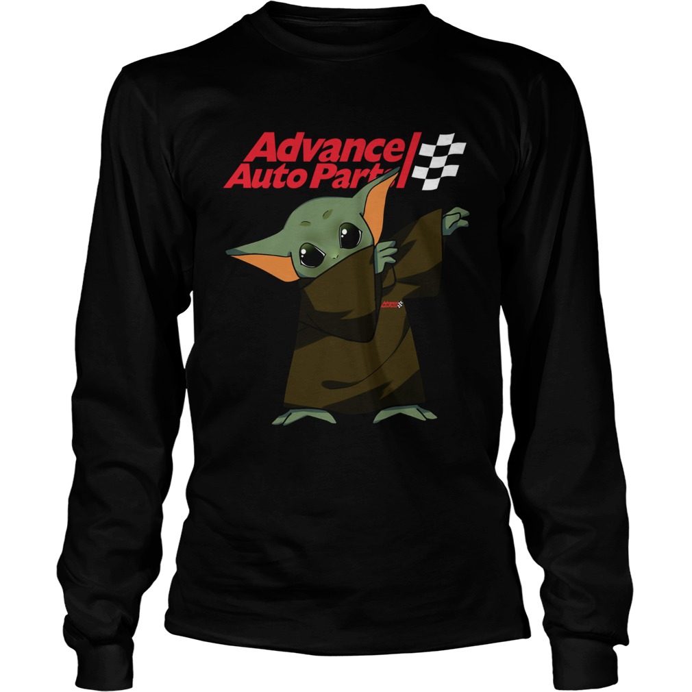 Baby Yoda Dabbing Advance Auto Parts LongSleeve