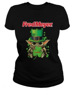 Baby Yoda Fred Meyer Shamrock StPatricks Day  Classic Ladies