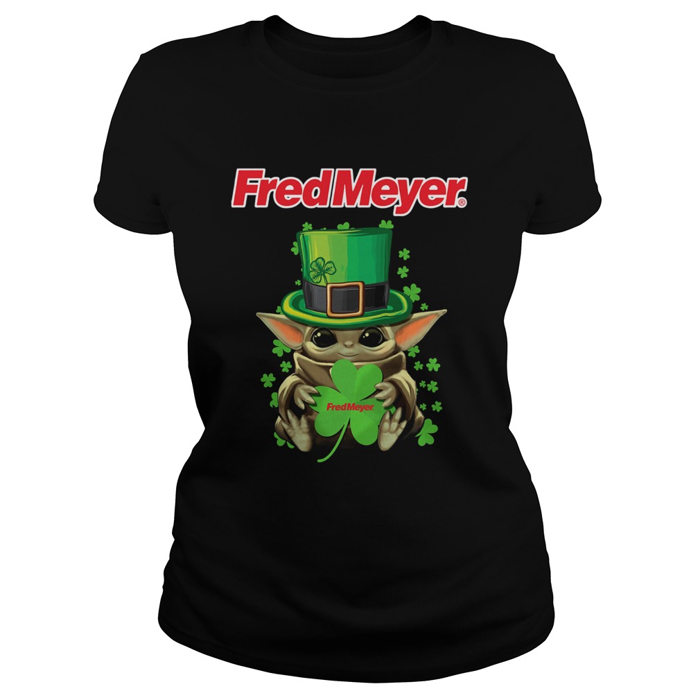 Baby Yoda Fred Meyer Shamrock StPatricks Day Classic Ladies