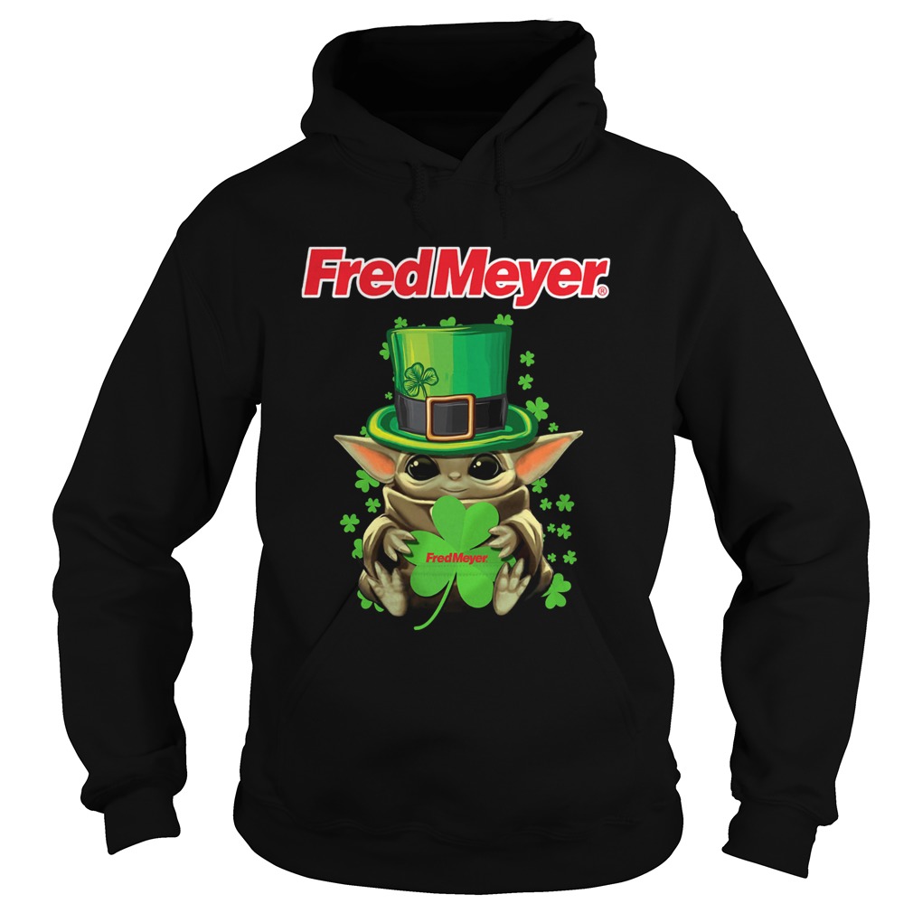 Baby Yoda Fred Meyer Shamrock StPatricks Day Hoodie