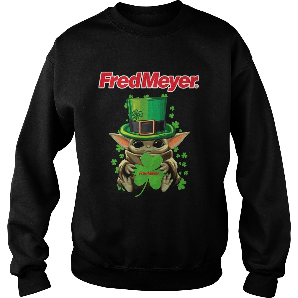 Baby Yoda Fred Meyer Shamrock StPatricks Day Sweatshirt