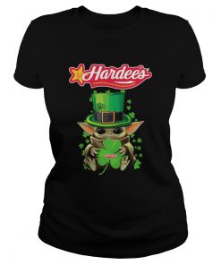 Baby Yoda Hardees Shamrock StPatricks Day  Classic Ladies