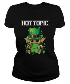 Baby Yoda Hottopic Shamrock StPatricks Day  Classic Ladies