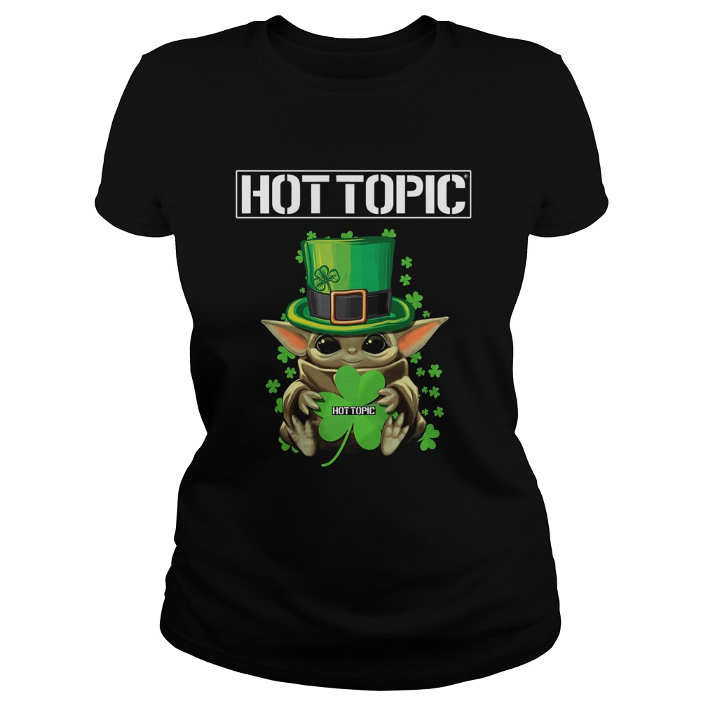 Baby Yoda Hottopic Shamrock StPatricks Day Classic Ladies