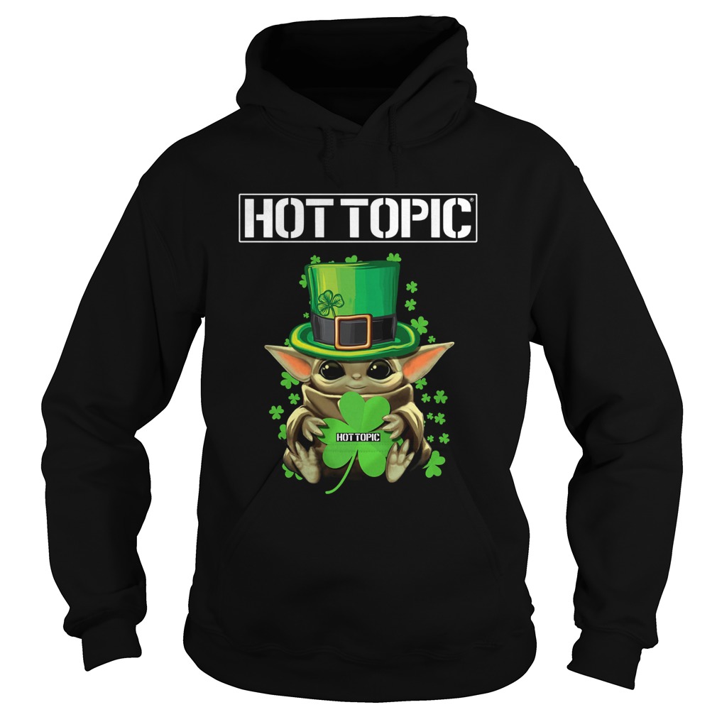 Baby Yoda Hottopic Shamrock StPatricks Day Hoodie